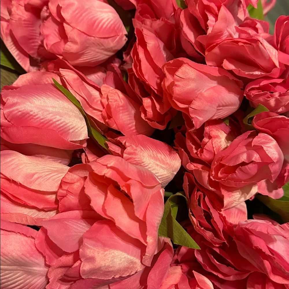 NEW Ashland Pink Tulip Faux Flowers Assorted Floral Bouquet